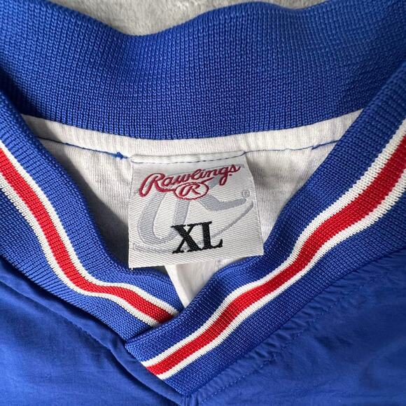 Vintage 90’s Rawlings Sporty Blue Windbreaker Pullover Sweatshirt Size XL - Picture 3 of 7